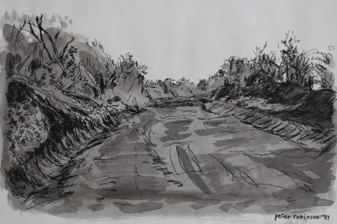 pen and ink old railway